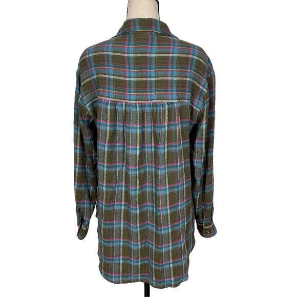 Anthropologie Pilcro Plaid Button Front Top Size Small - Picture 7 of 11